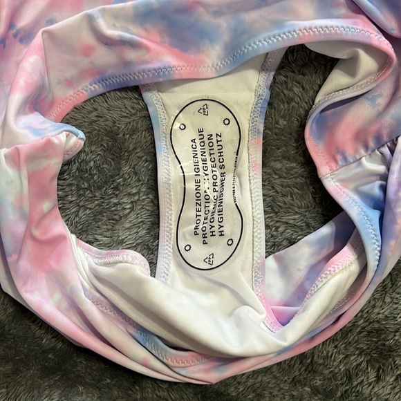 Brooklyn High Waist Slimming Design Bikini, Size XL, Tie Dye Cotton Candy - Picture 8 of 8